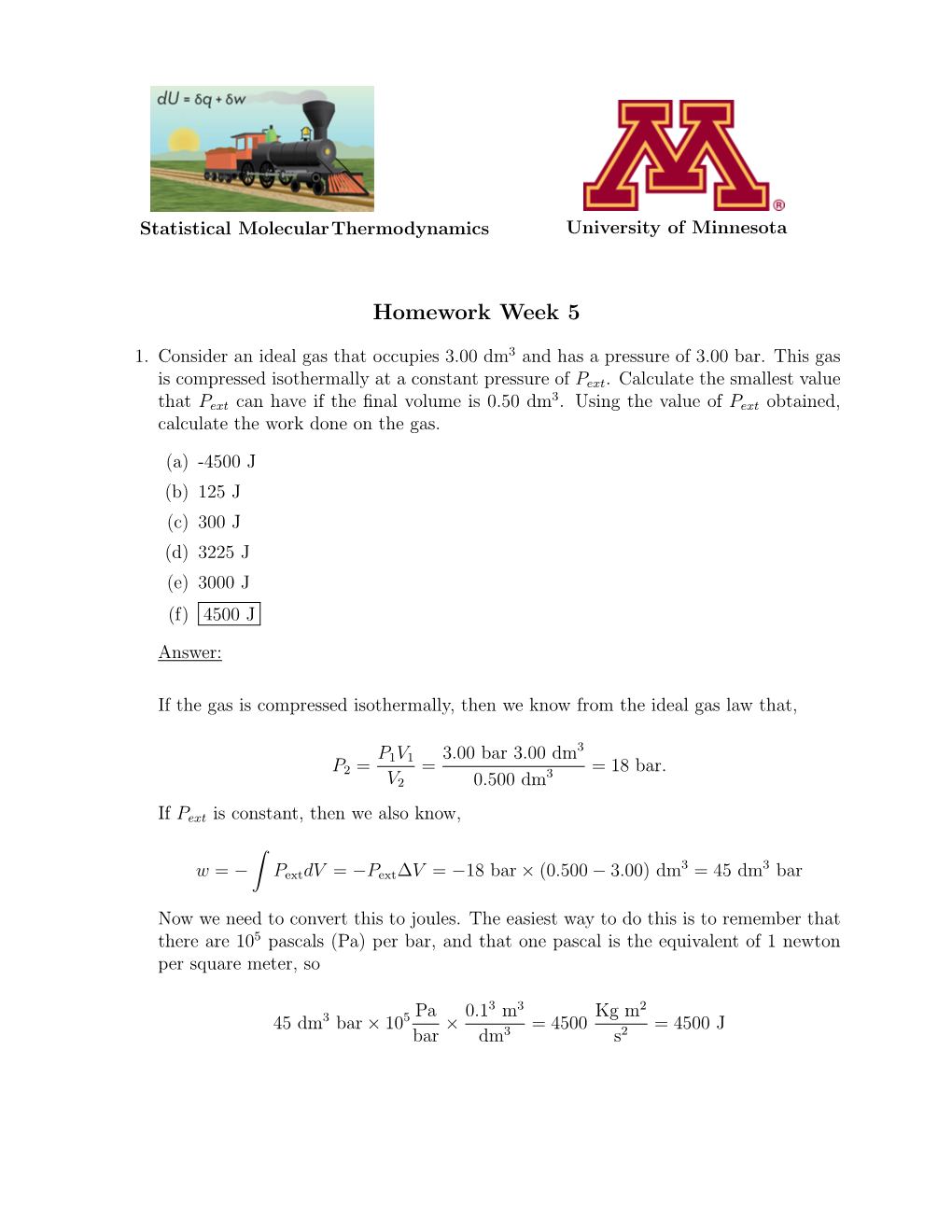 Homework Week 5