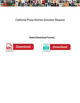 California Pizza Kitchen Donation Request