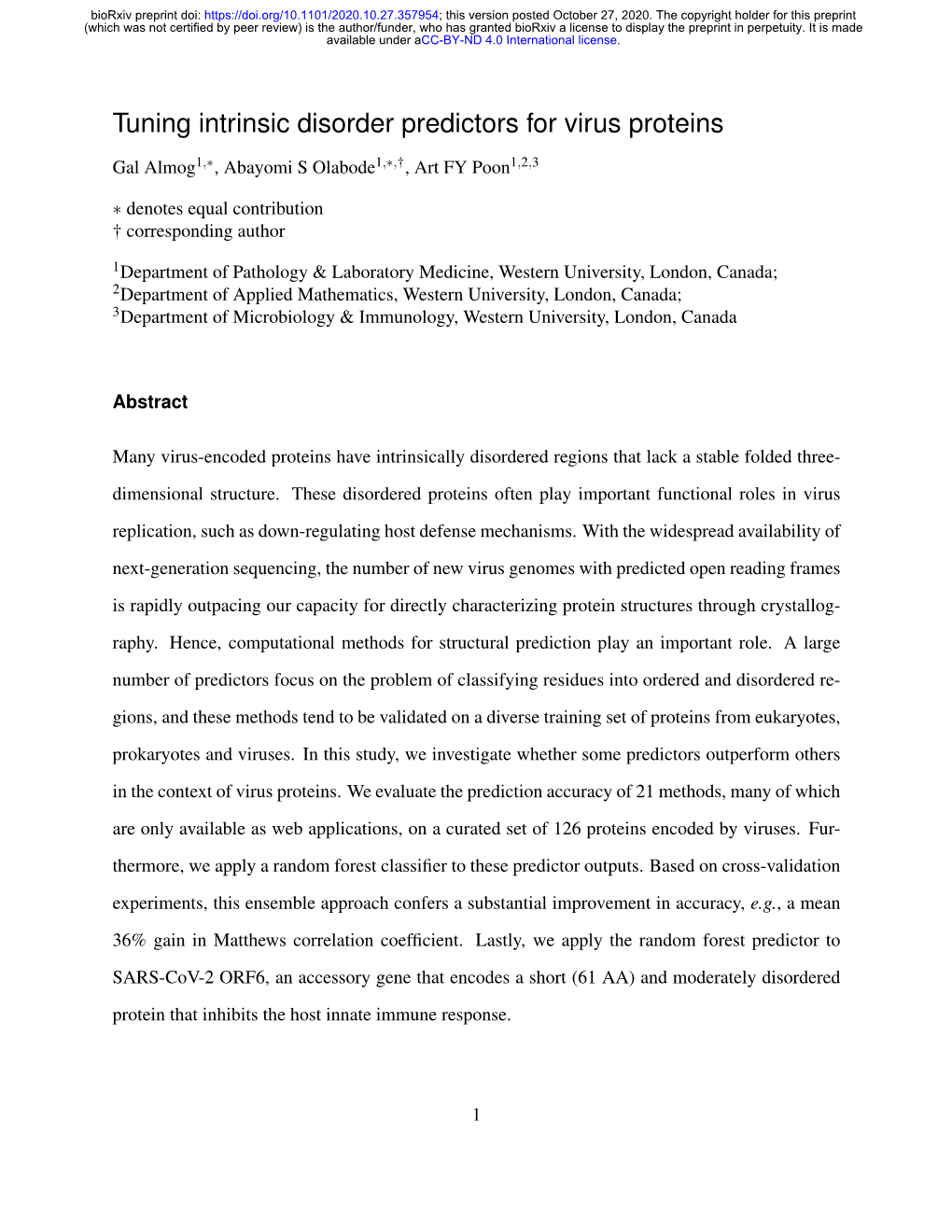 Tuning Intrinsic Disorder Predictors for Virus Proteins