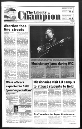 Abortion Foes Line Streets Missionaries Visit LU Campus to Attract Students