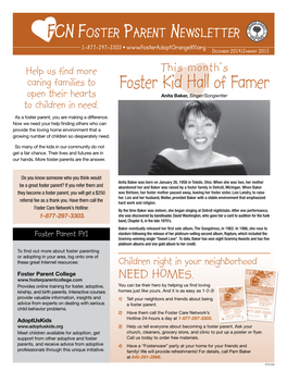 Foster Kid Hall of Famer Open Their Hearts Anita Baker, Singer/Songwriter to Children in Need