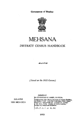 District Census Handbook, Mehsana