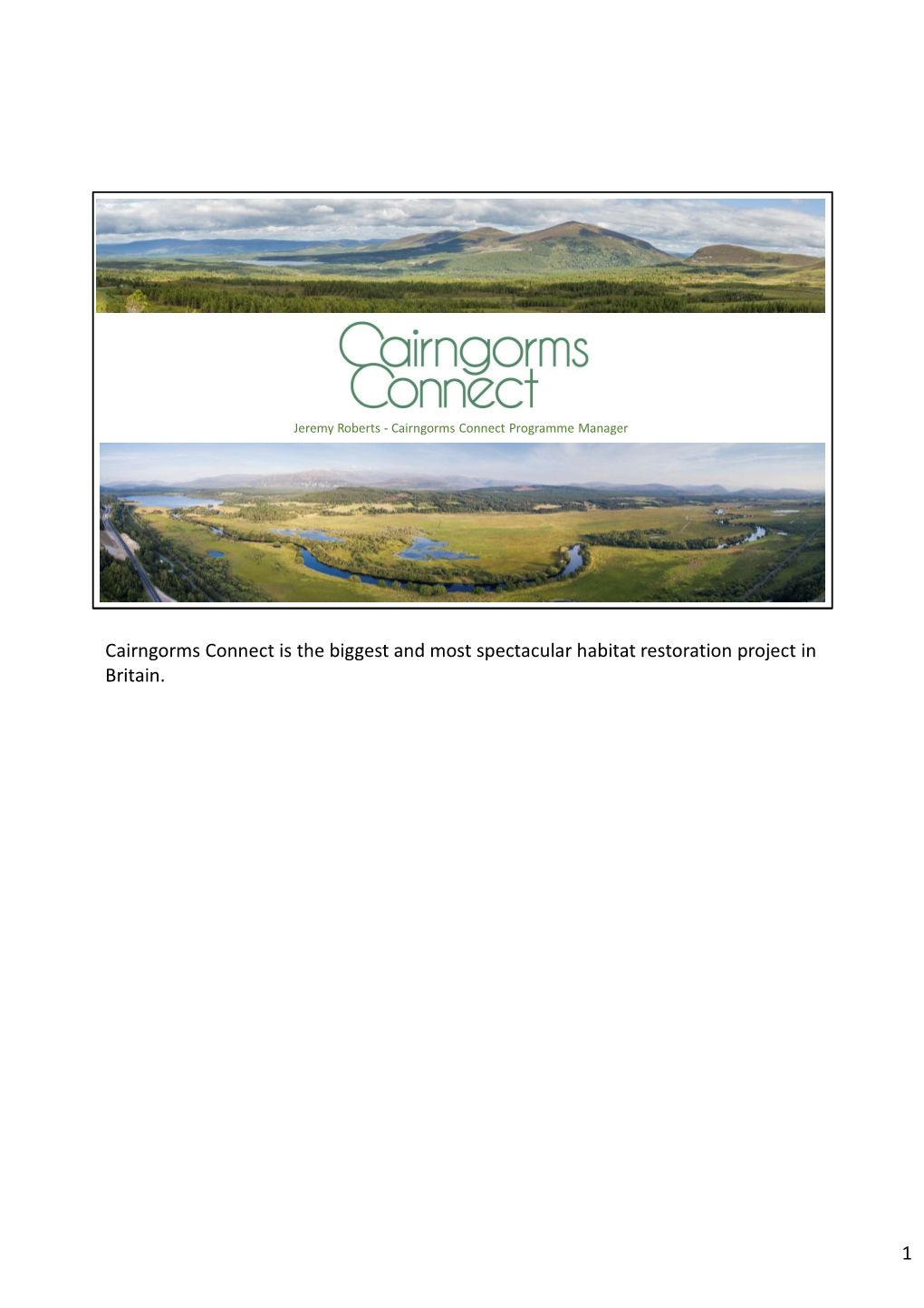 Cairngorms Connect Programme Manager