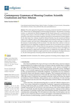 Scientific Creationism and New Atheism