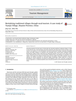 A Case Study of Yuanjia Village, Shaanxi Province, China