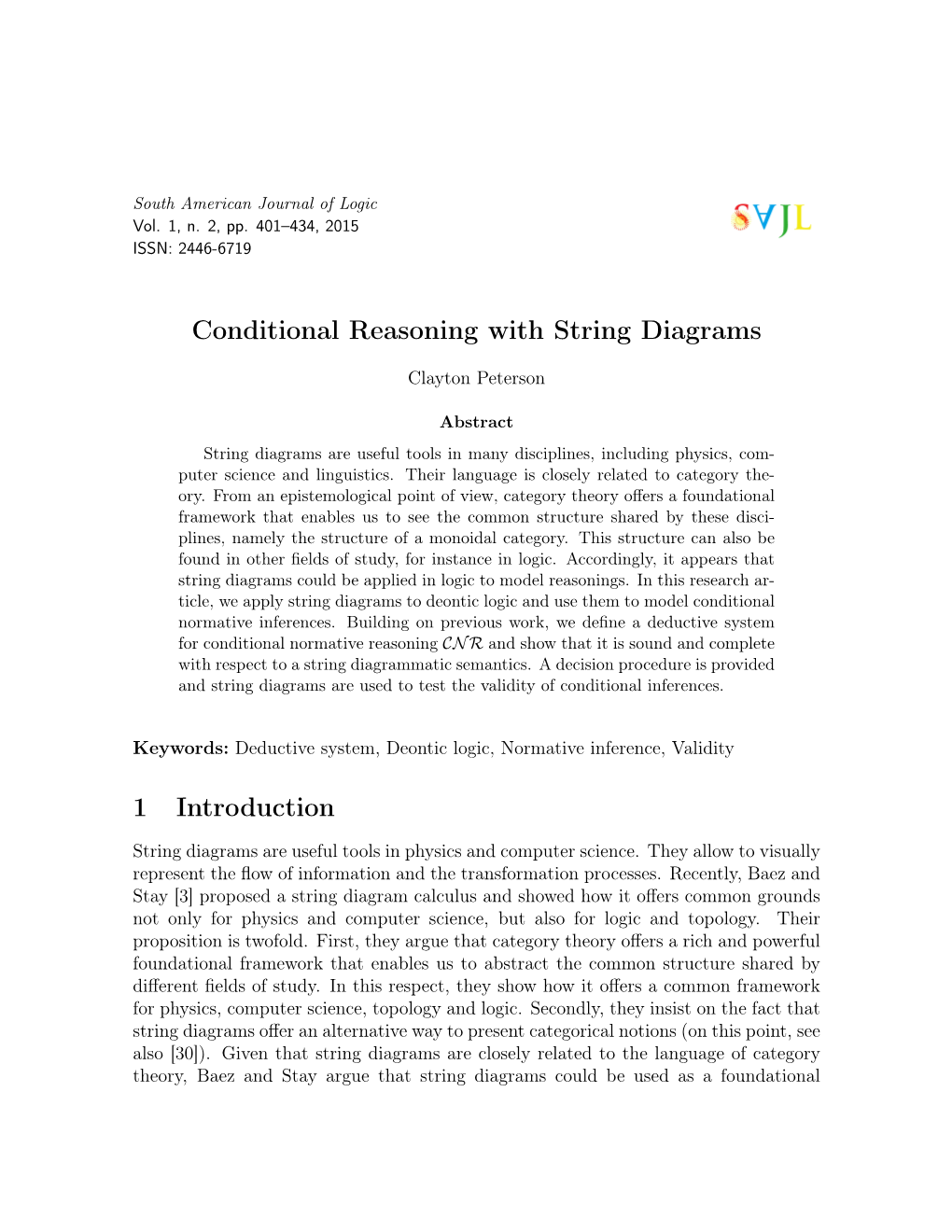Conditional Reasoning with String Diagrams 1 Introduction