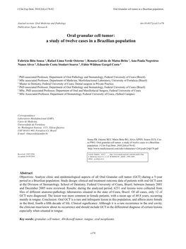 Oral Granular Cell Tumor in a Brazilian Population