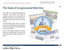 111Th Congress Gold Mouse Project Overview
