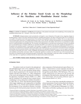 Influence of the Palatine Tonsil Grade on the Morphology of the Maxillary and Mandibular Dental Arches