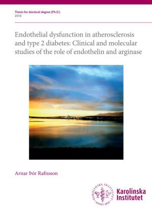 Endothelial Dysfunction in Atherosclerosis