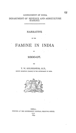 Famine in India
