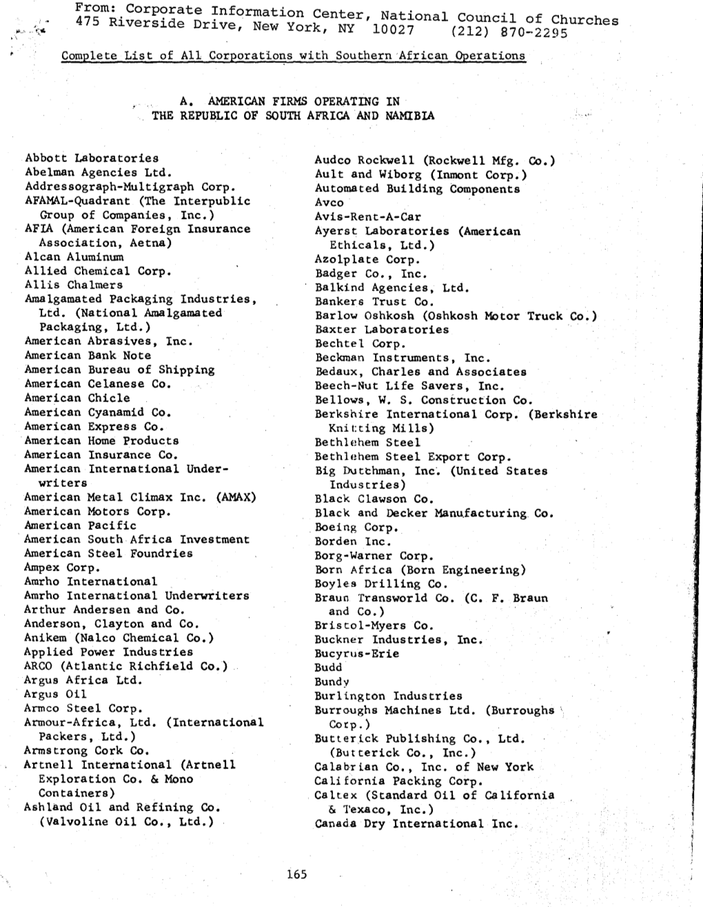 M:.Corp~Rate ~Nformation Center, National Council Of