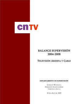Balance Televisión Abierta 1998-2001-08-03