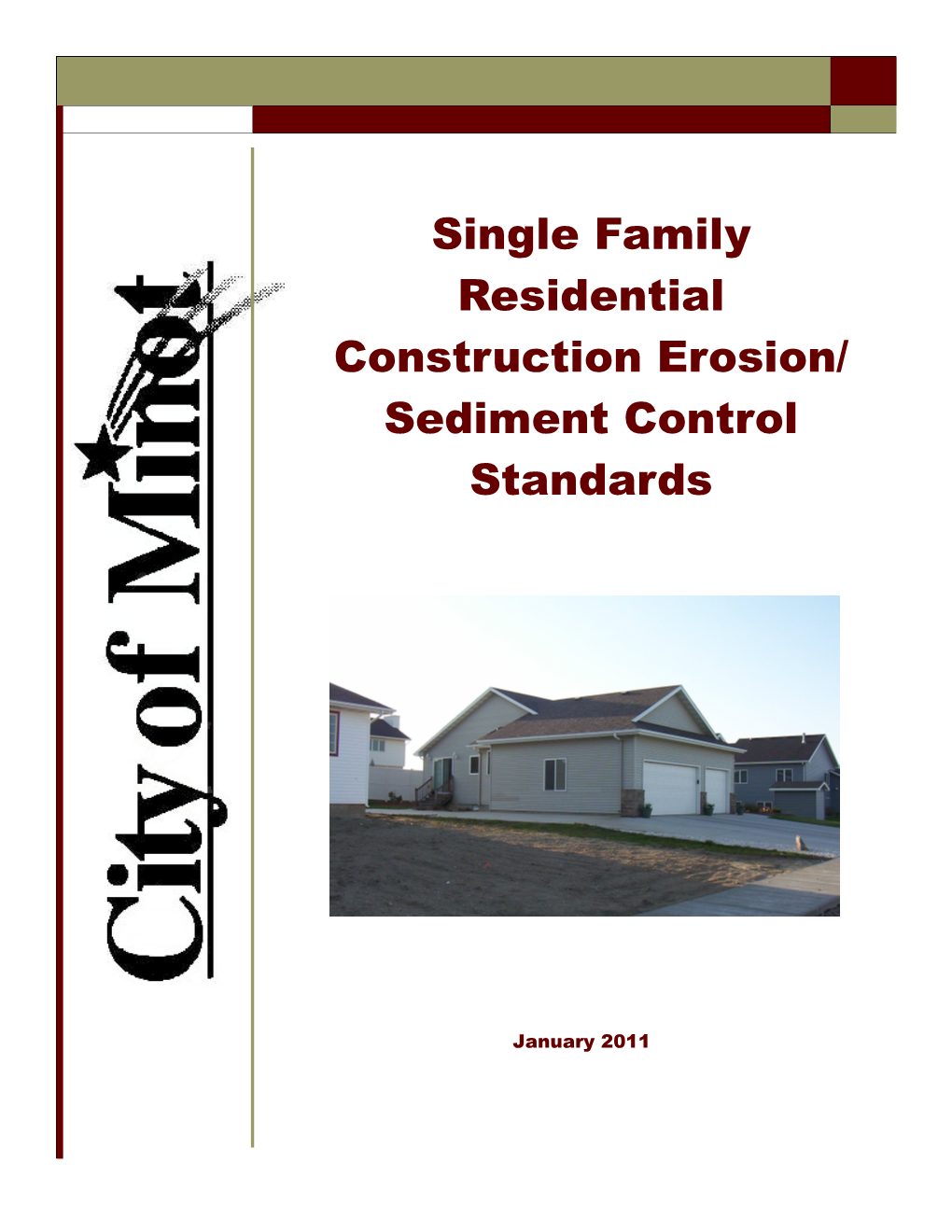 Single Family Residential Construction Erosion/ Sediment Control ...