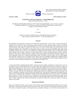 Distribution and Reproductive Biology of Two Deep-Water Squalid Sharks