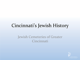 Cincinnati's Jewish History