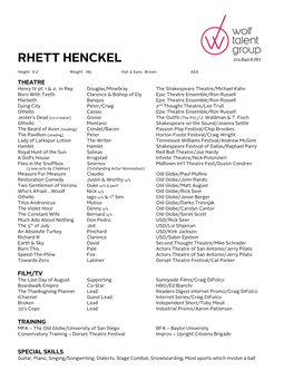 Download Rhett's Résumé