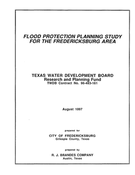 Flood Protection Planning Study for the Fredericksburg Area
