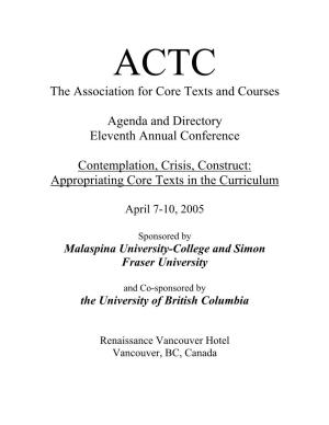 ACTC the Association for Core Texts and Courses