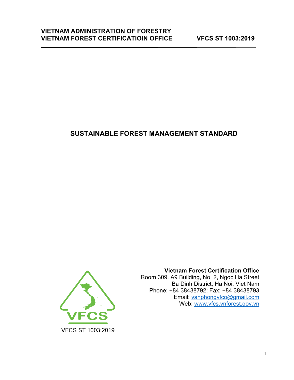 Sustainable Forest Management Standard