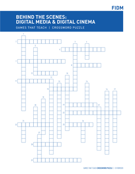 Fidm Behind the Scenes: Digital Media & Digital Cinema