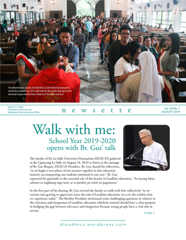 Walk with Me: School Year 2019-2020 Opens with Br