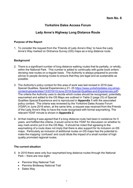 Lady Anne's Highway (Long Distance Route)