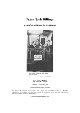 Frank 'Josh' Billings