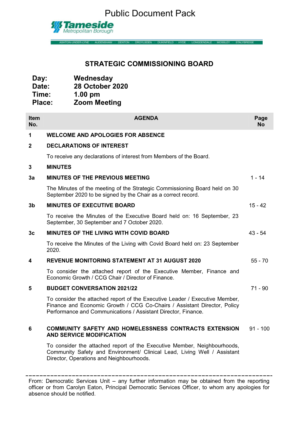 (Public Pack)Agenda Document for Strategic Commissioning Board, 28