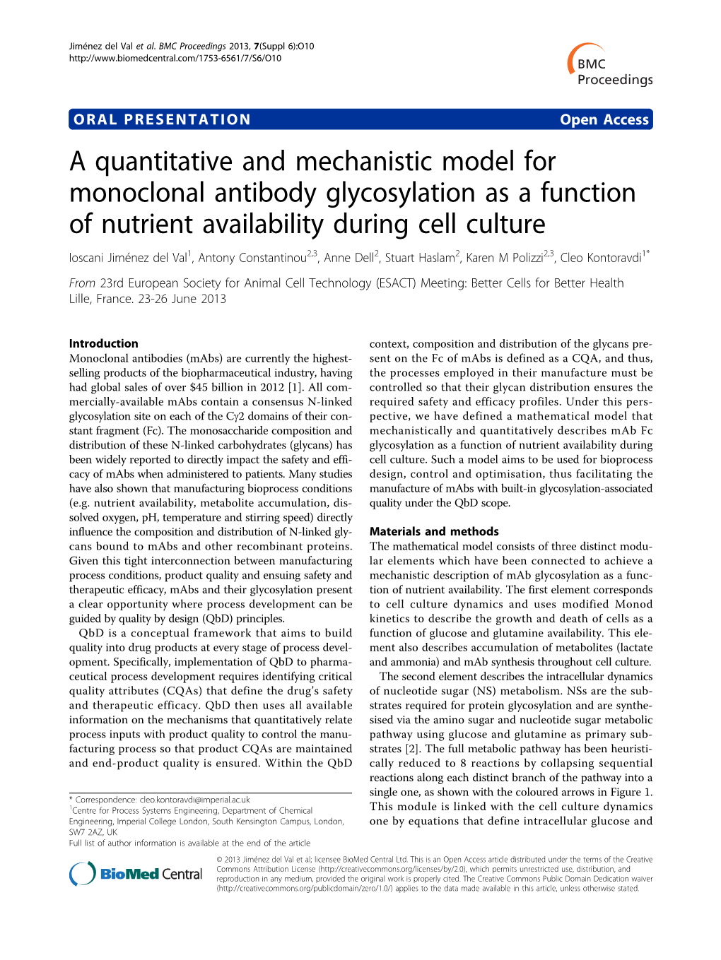 A Quantitative and Mechanistic Model for Monoclonal Antibody