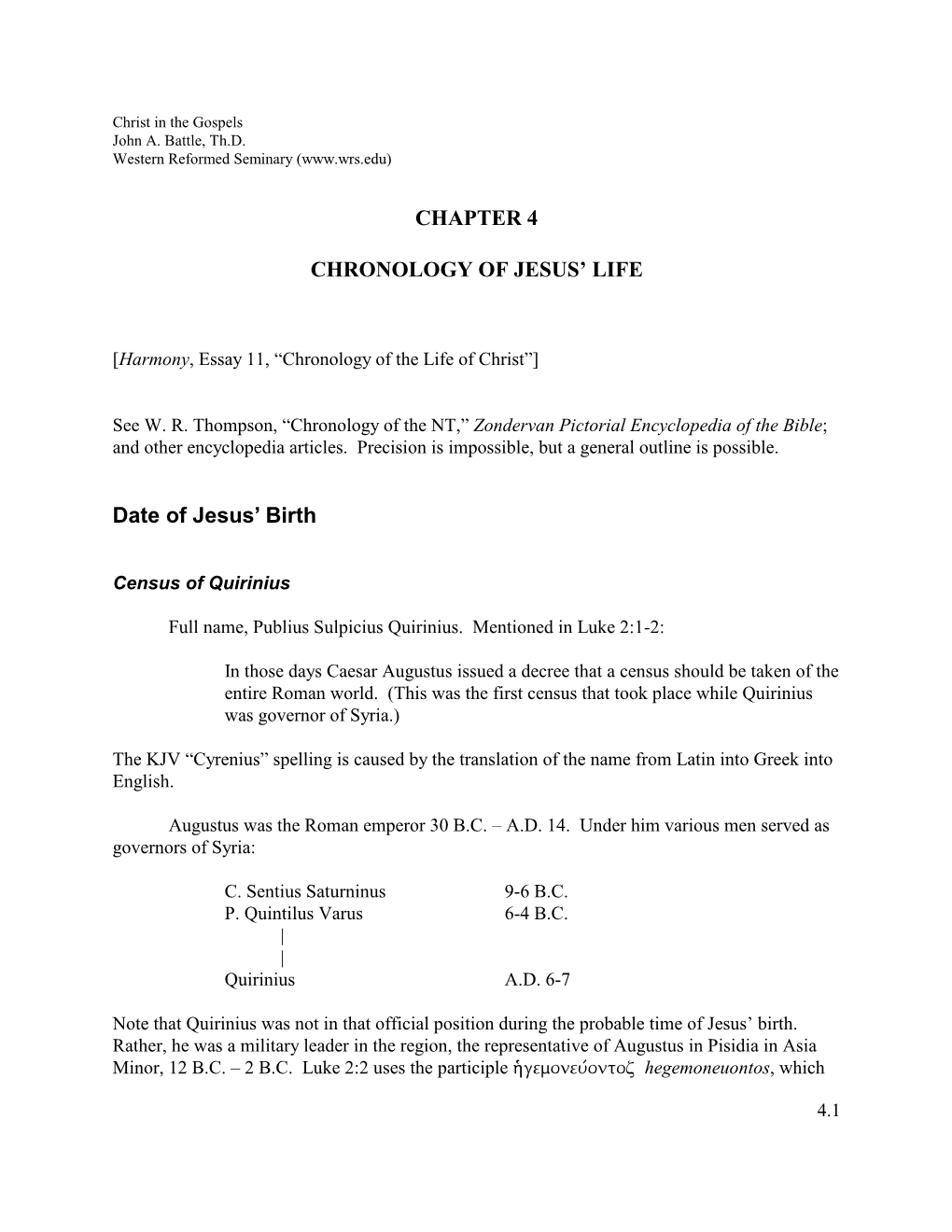 Christ in the Gospels John A