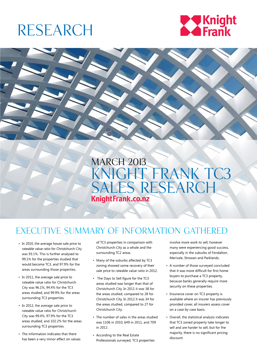 Research KNIGHT FRANK TC3 SALES RESEARCH