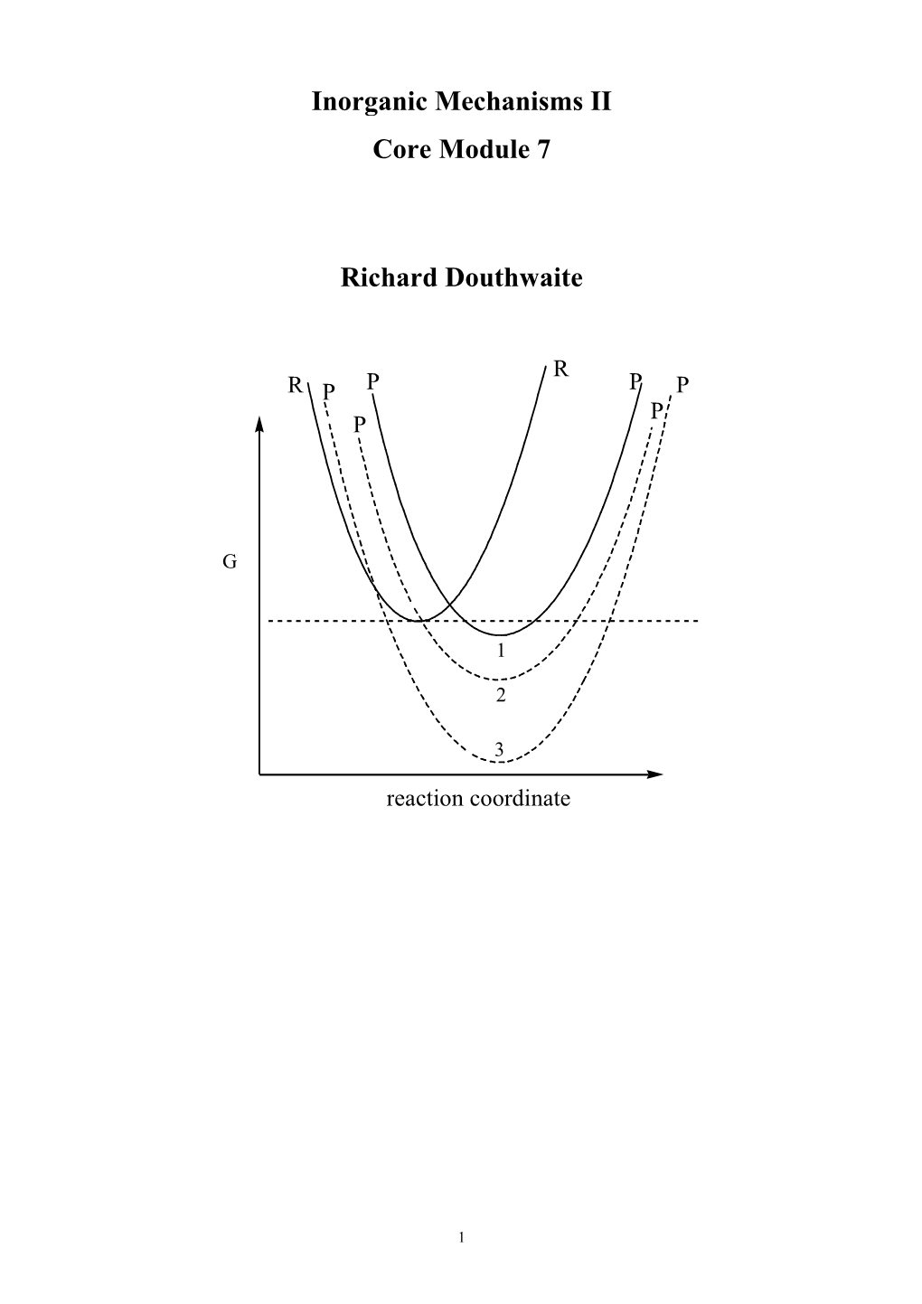 Inorganic Mechanisms II Core Module 7 Richard Douthwaite