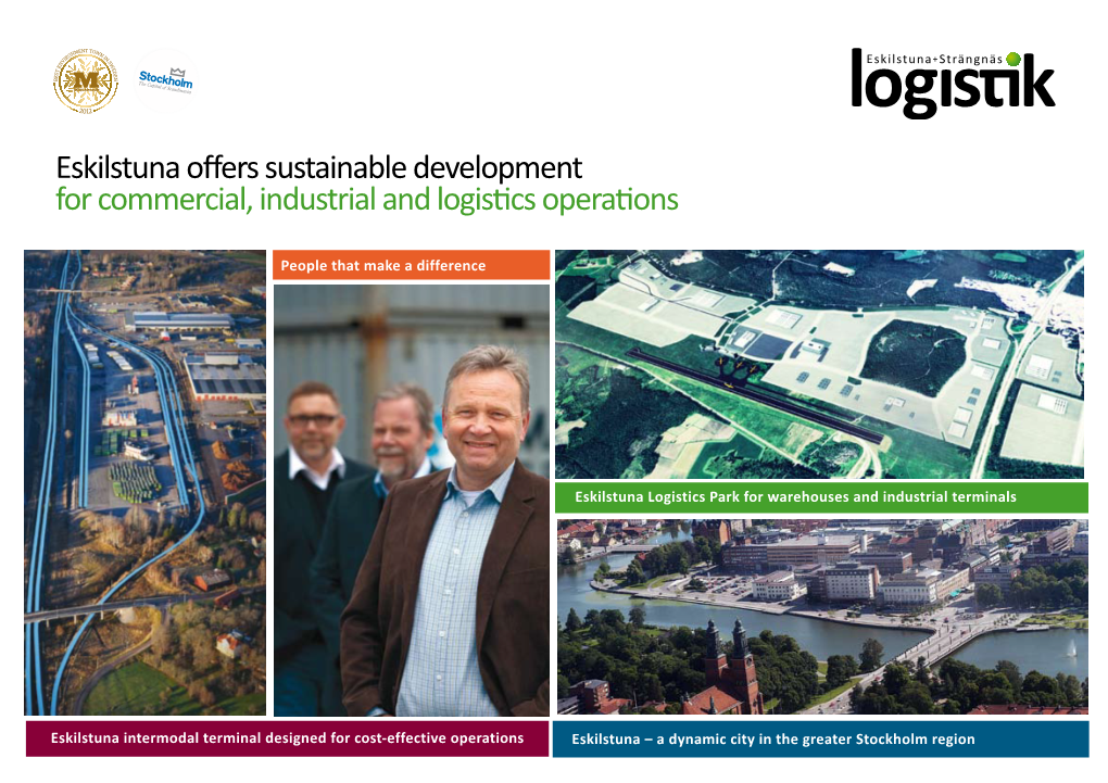 Eskilstuna Offers Sustainable Development for Commercial, Industrial and Logistics Operations