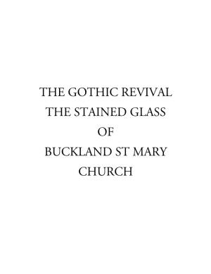 The Gothic Revival the Stained Glass of Buckland St Mary Church
