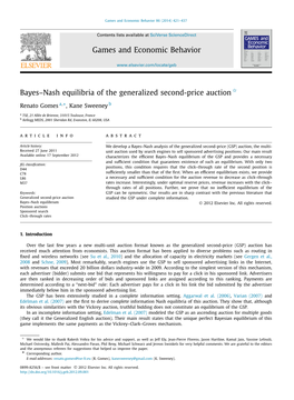 Bayes–Nash Equilibria of the Generalized Second-Price Auction