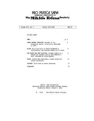 Volume VIII, No. 1 Winter 1979-1980 PMS 29 in THIS