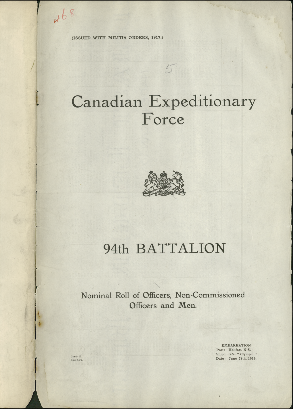 Canadian Expeditionary Force I