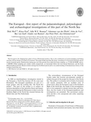 The Eurogeul—First Report of the Palaeontological, Palynological And