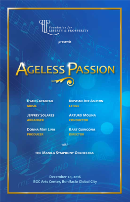 Ageless Passion, a Musical Tribute to Retired Chief Justice Artemio V