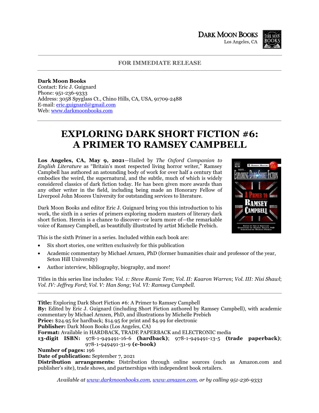 Exploring Dark Short Fiction #6: a Primer to Ramsey Campbell