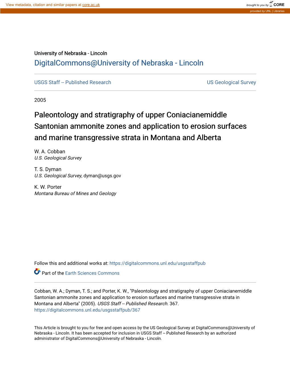 Paleontology and Stratigraphy of Upper Coniacianemiddle Santonian