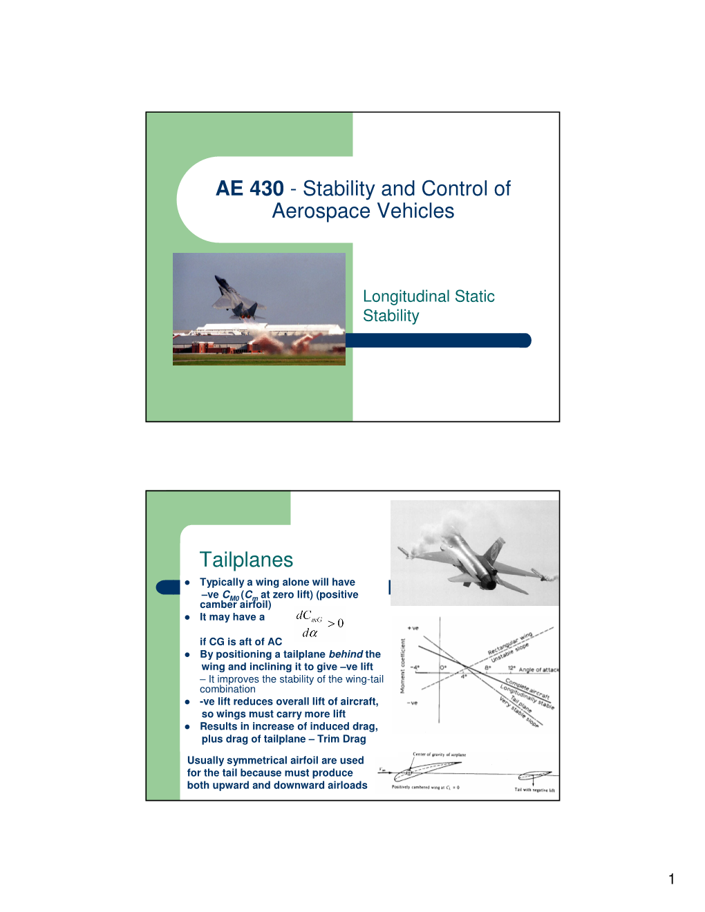 AE 430 - Stability and Control of Aerospace Vehicles