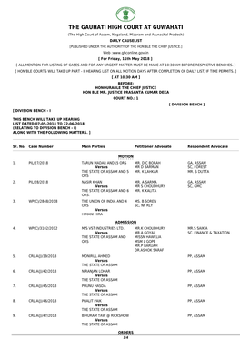 The Gauhati High Court at Guwahati
