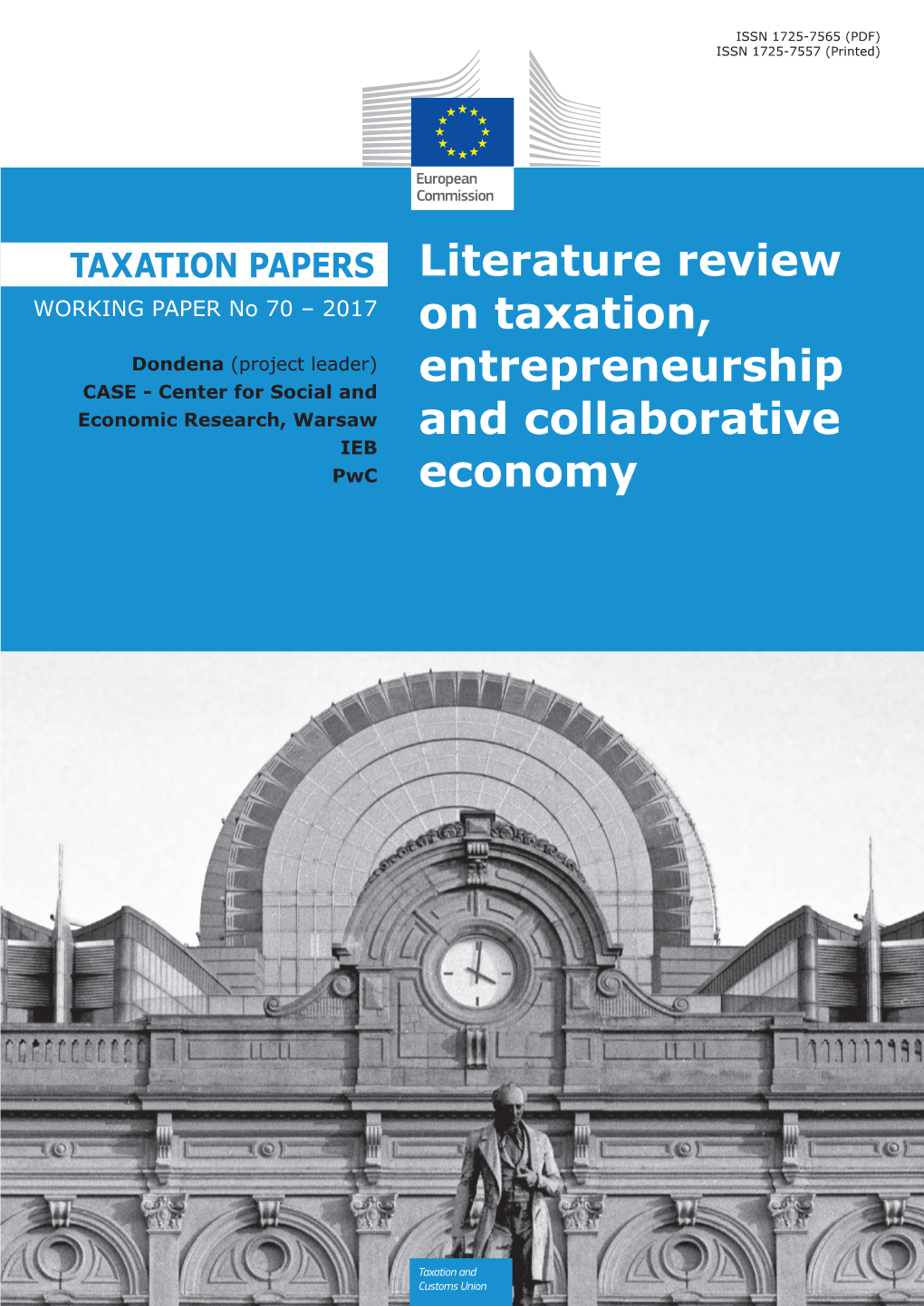 Literature Review on Taxation, Entrepreneurship and Collaborative Economy