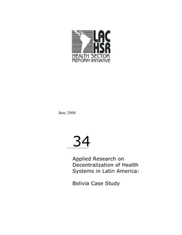 Applied Research on Decentralization of Health Systems in Latin America