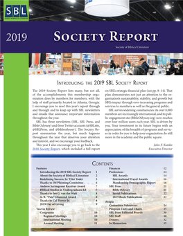 2019 Sbl Society Report