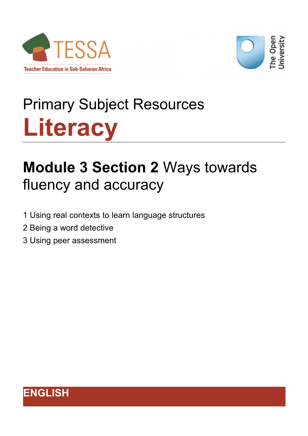 Section 2: Ways Towards Fluency and Accuracy