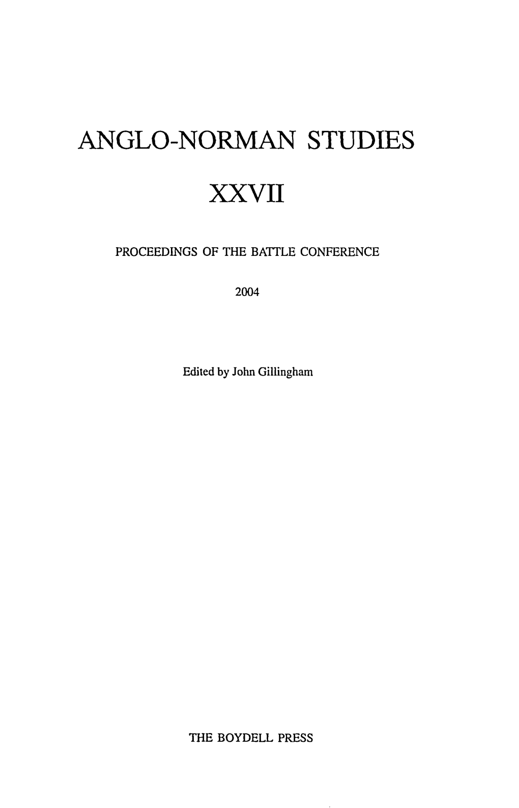 PROCEEDINGS of the BATTLE CONFERENCE 2004 Edited By