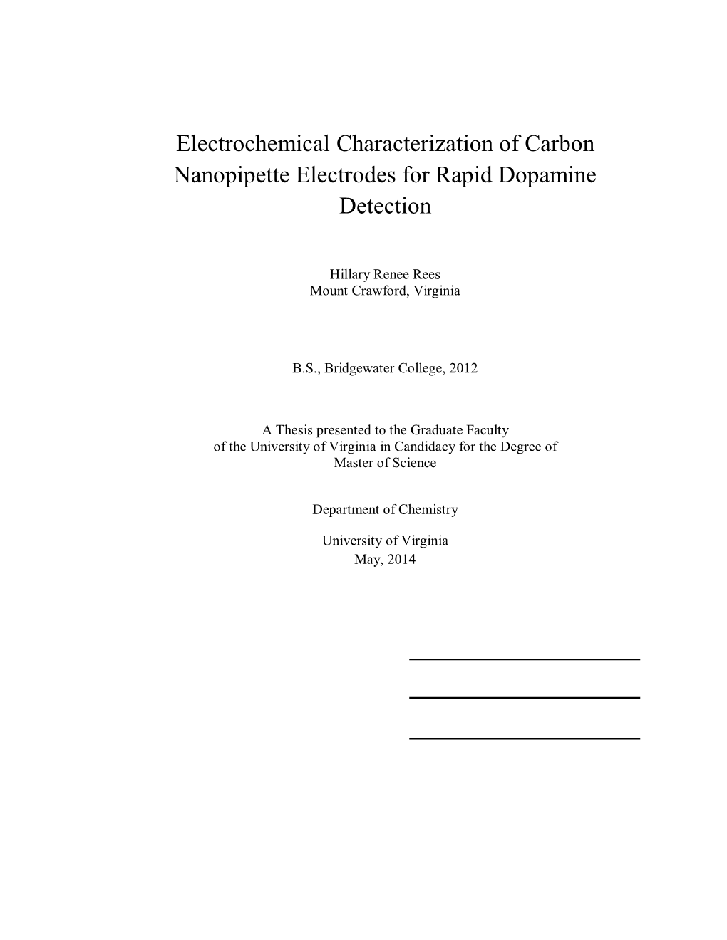 Electrochemical Characterization of Carbon Nanopipette Electrodes for Rapid Dopamine Detection